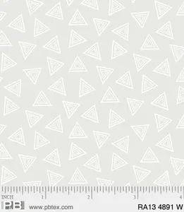 White on White Triangles  – 43/45" Wide – 100% Cotton – P&B Textiles
