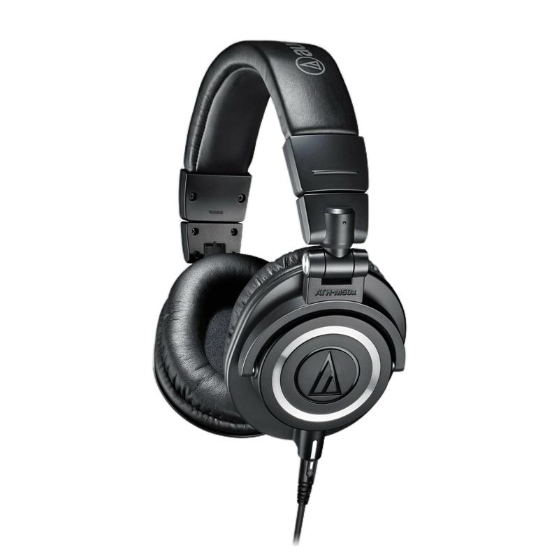 Audio-Technica ATH-M50x Professional Studio Monitor Headphones with 45mm Drivers, Circumaural Design, and Detachable Cable for Enhanced Sound Isolation and Durability