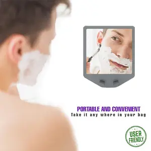 Anti-Fog Shower Mirror with Scraper, Rust-Resistant Impact Resistant Bathroom Mirror, Suitable for School Storage Cabinets, Bathrooms, Workshops