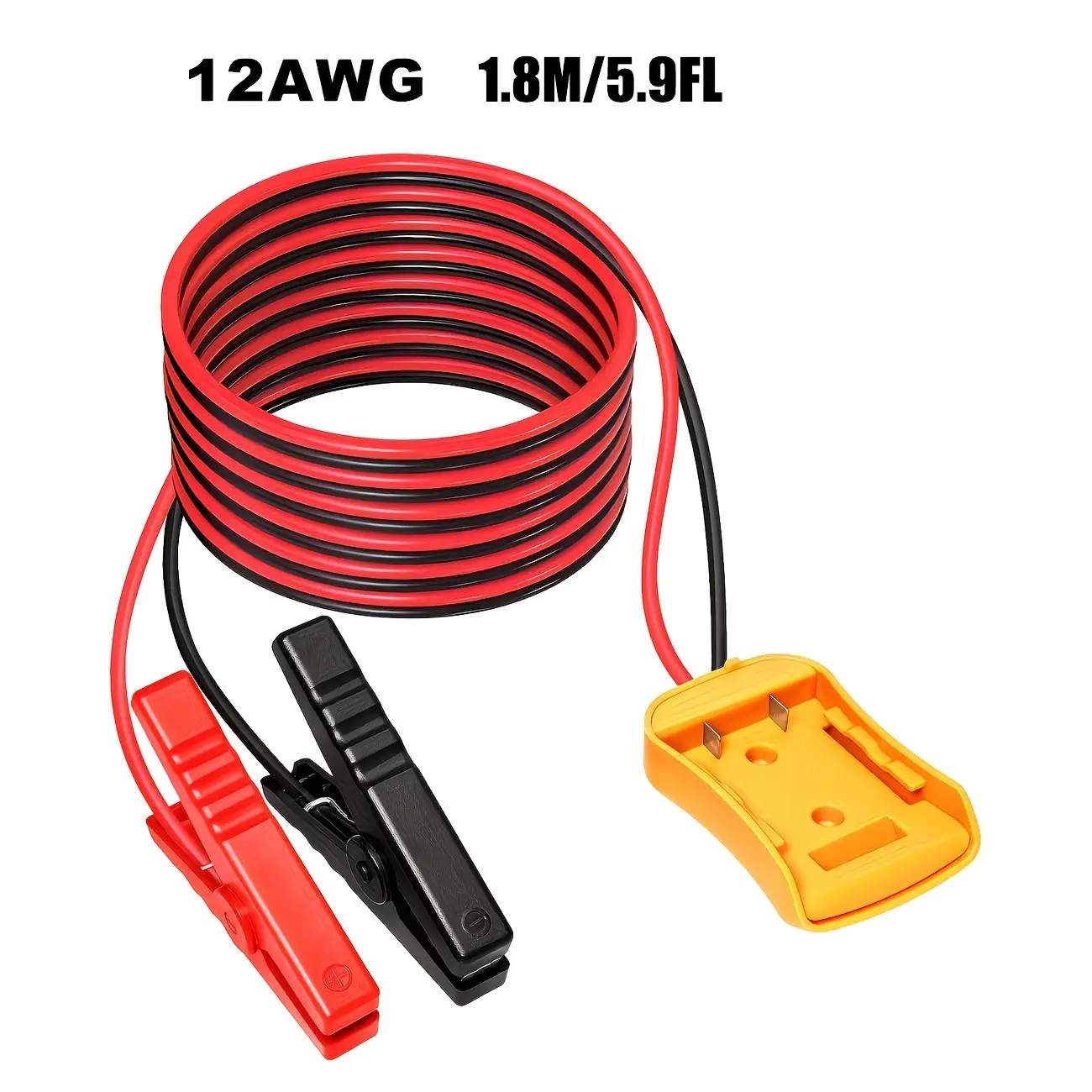 Dewalt 20V Battery Jumper Cable Car Jump Starter 12AWG 5.9FT 70.56Inch Portable Battery Booster Cable with Clamps for Car Truck Vehicle