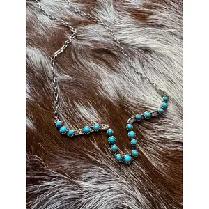 Semi Stone Cow Necklace