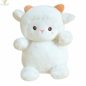 JIAJCHUF Adorable Sheep Stuffed Animal Lamb Plush Toy, Kawaii Stuffed Animals, Huggable Stuffed Animal, Perfect Gift for All Ages, Comfortable and High-Quality, Interesting Designs, Soft Cuddly Gift