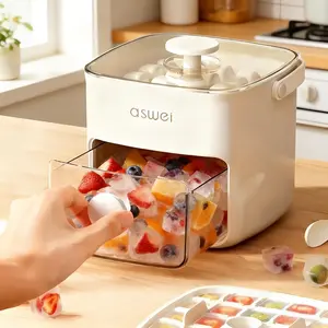 Premium Ice Tray Freezer Mold Maker, Suitable for Whiskey Beer Cocktails Coffee Drinks, Transparent Sealed Lid Design, Keep Ice Clean, Ice Cube Maker