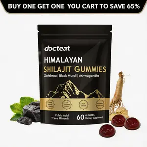 【GRAB 3 NOW】Natural Chewable Shilajit, Ashwagandha, Gokshura & Black Ginger Gummies, Men’s Health & Fitness Dietary Supplement for Daily Energy Boost & Physical Vitality Support, 60 Count