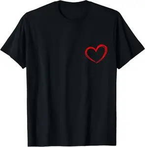 100%cotton Red Heart Cool Love Heart Graphic Valentines Day Men Women T-Shirt