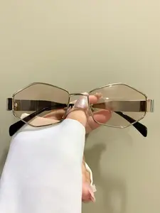 Vintage Fashion Trendy Glasses Unisex Metal Frame Eyeglasses Frames Geometric Design Decorative Eyeglasses All Seasons Stylish Accessory Stylish Trendy Eyewear