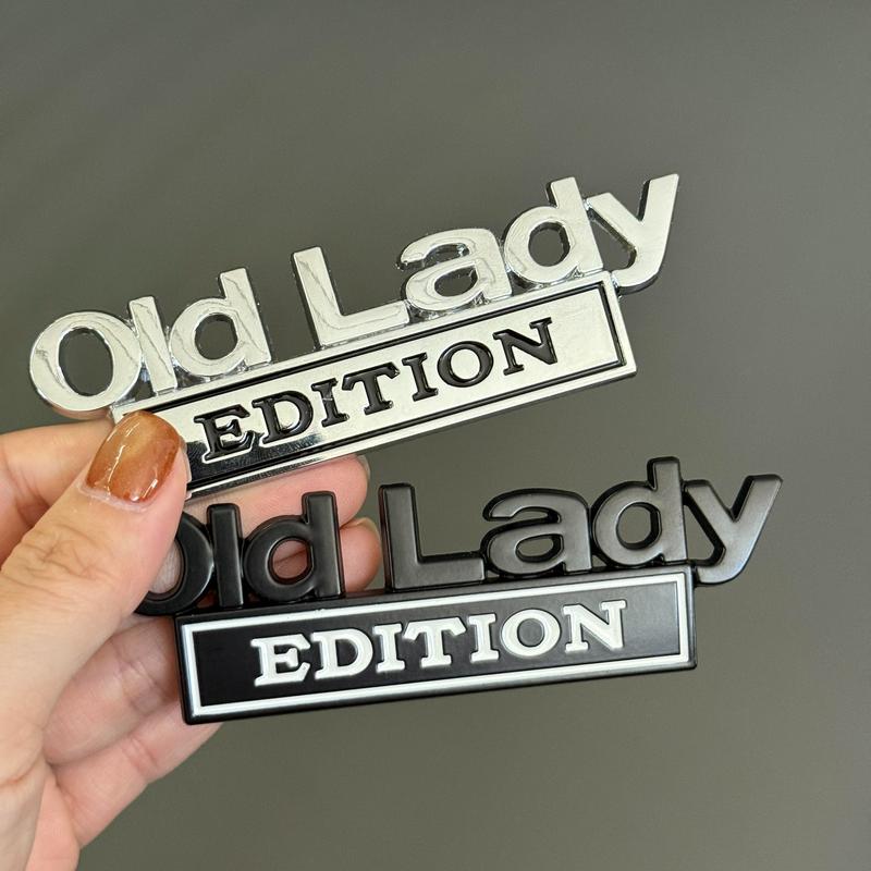 Old Lady Edition 3D Emblem Sticker Badge Funny Decals for Car Truck SUV Motorcycle Unique Design