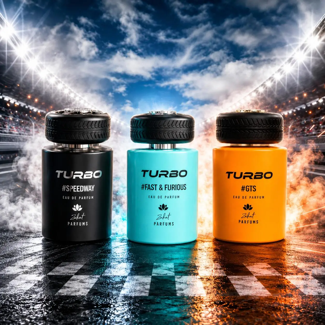 Oudlash Bundle | Zakat Parfums | Turbo | #Speedway + #GTS + #Fast & Furious | Eau De Parfum | 100 ML | Citrus - Sweet & Spicy Notes
