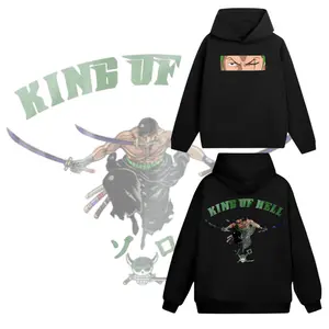 King of Hell Zoro Oversized T-Shirt Sweatshirt Hoodie 2 Sided, Anime Shirt, Gift For Man, For Women