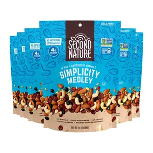 Second Nature Simplicity Medley Trail Mix, Non-GMO & Gluten-Free, Kosher Certified, 14 oz (6-Pack)