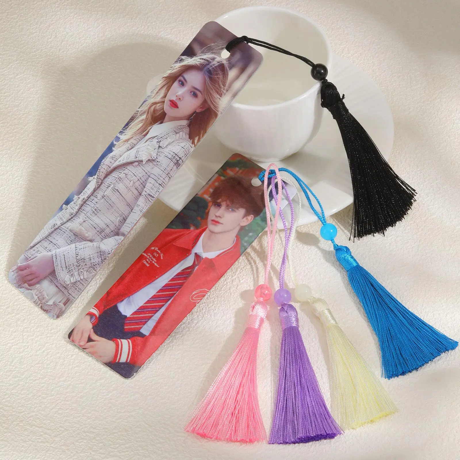 Vnox Free Custom Po Bookmarks,Personalized Image Pictures Metal Book Accessory Gift to Students Teachers Reading Lover Gift