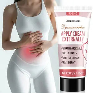 Rozino Menstrual Relief Cream 60g, Pain Reliever, Warm Comfort Plant Repair Rose Essence, Gentle Care for Period Discomfort, Non-Irritating Formula, Menstrual Cramps