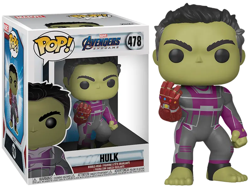 Funko Pop! Hulk 6-inch, Gauntlet, Endgame 478 Vinyl Figure