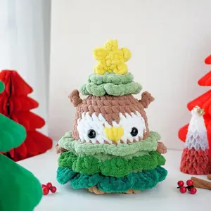 Yarny Bear - Owl Xmas Tree Crochet, Christmas, Amigurumi, Holiday Crochet