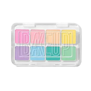 Pastel Color Eyeshadow Palette - Compact Eyeshadow Set with 8 Buildable Pigmented Shades, Micro Palm Makeup Cosmetic for Ethereal Looks & Versatile Application