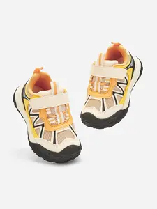 Balabala Boys' Outdoor Stable-Step Sneakers 2026 - Breathable Mesh, Anti-Slip, Velcro Strap, Spring/Fall Shoes for Active Boys