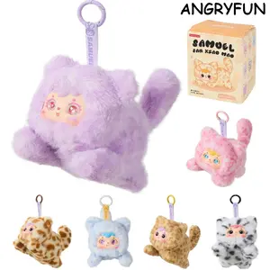 ANGRYFUN Meow Meow's Cute Moments Series - Cat Plush Pendant Blind Box, Blind Box Figures, Random Cute Figures Collectible Home Decorations Birthday Gifts (Free Random Cute Acrylic Keychain)