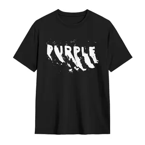 Fashion Purple Short Sleeve Pure Cotton Relaxed Fit T-Shirts with Letter Print - Soft, Breathable, Comfortable for Casual Wear,unisex t-shirt