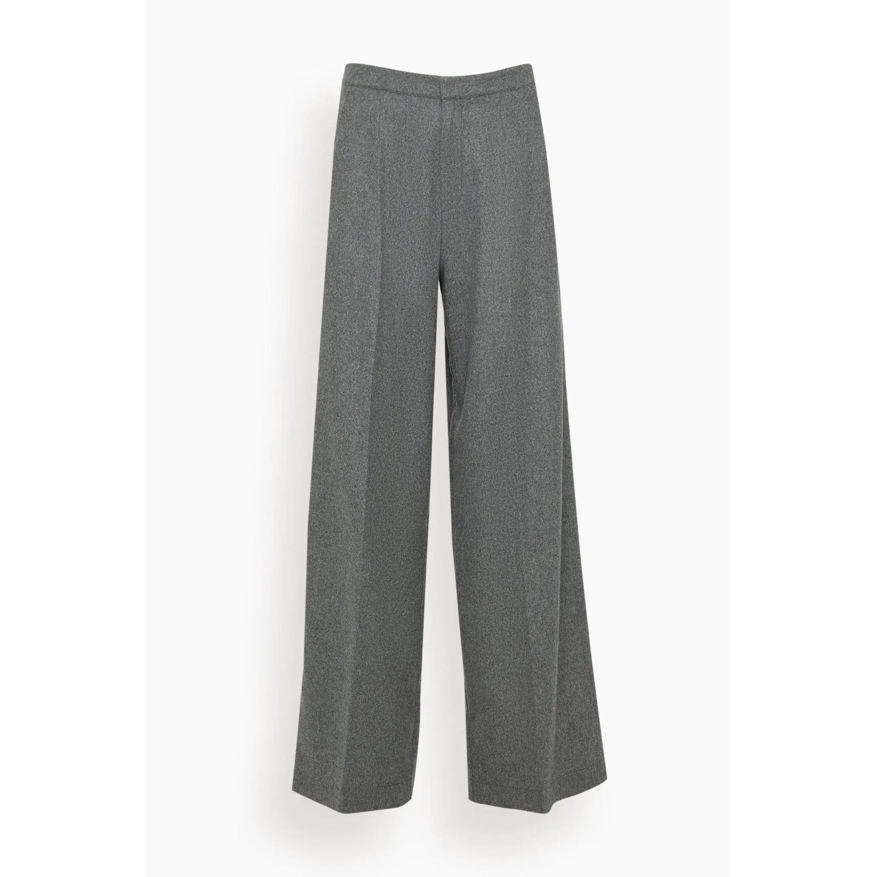 Wool Cloth Palazzo Pants in Grigio Melange