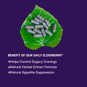 Xcentials Elderberry Immune Complex - Vitamin C D3 & Zinc Quercetin for Daily Defense - Natural Healthcare Supplement - 60 Veggie Capsules - Gluten Free Vegan Friendly - Dietary