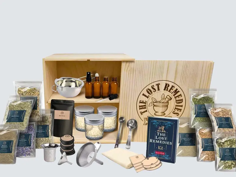 The Lost Remedies Kit | 10 Medicinal Plants + Complete Herbalist Tool Set + Guide & Body Map