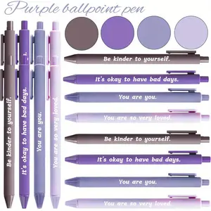 Mental Health Awareness Rollerball Pen Set, 8/16pcs Inspirational Emotional Support Pens with Smooth Ink, Bulk Gift for Therapists, School & Office back to school，school supplis