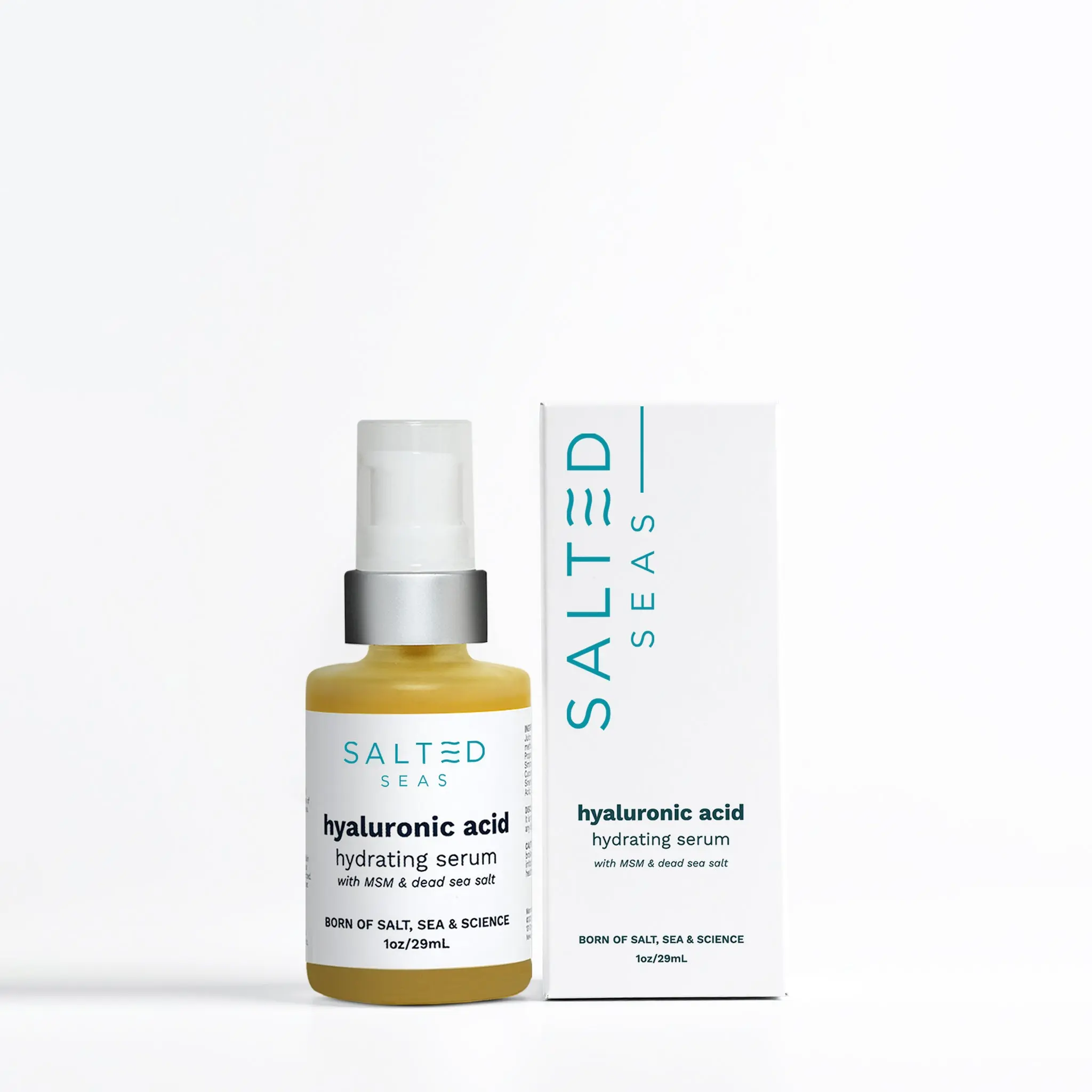 Hyaluronic Acid Serum with MSM, Hyaluronic Acid, Dead Sea Salt + Minerals | Deep Hydration, Plumping & Smoothing for Dry Skin