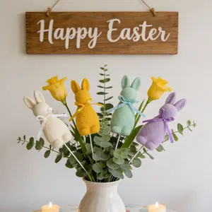 Easter Rabbit Decoration, Realistic Moss Bunny Figurine, Short Velvet Home Decor, Garden Yard Ornament, Healing Miniature