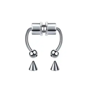 Non-Piercing Magnetic Nose Rings for Men and Women - Stainless Steel Body Jewelry