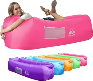 Inflatable Couch Air Lounger Chair - Camping & Beach Accessories, Portable Blow up Sofa for Hiking, Lawn, Indoor/Outdoor Movies & Music Festivals. Lightweight and Easy to Set Up Air Hammock