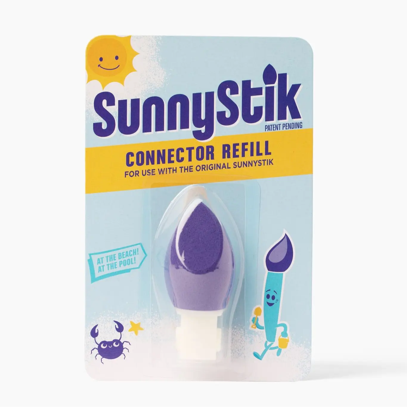 SunnyStik Connector Interchangeable Reusable 3-Month Replacement for Daily Sunscreen Application. Cost-Effective for Children at School, Daycare & Camp.