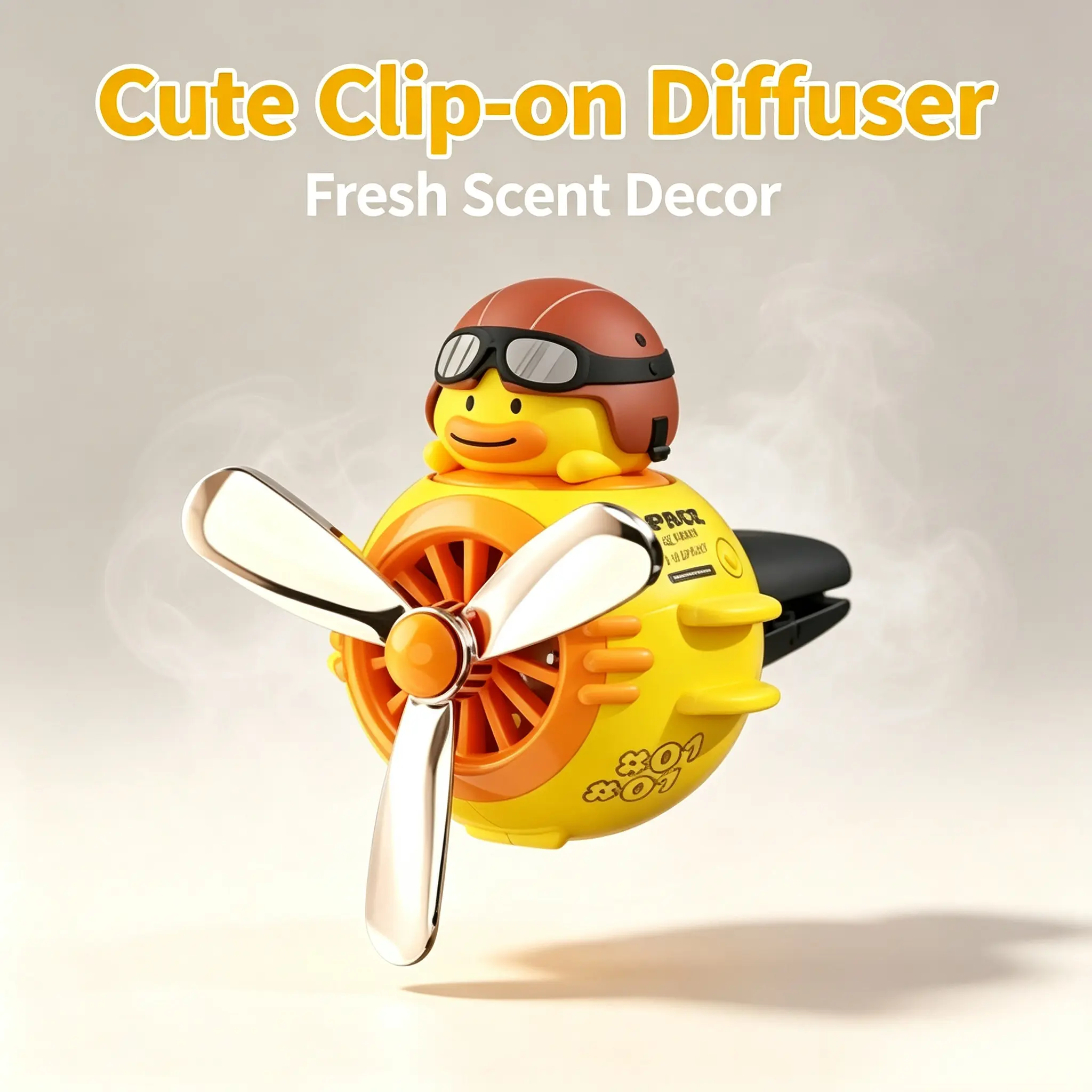 Car Vent Wind-Powered Rotating Aroma Fan Fragrance Diffuser - Fragrance Release, No Wiring, Space-Saving, Premium Silicone, Playful Look, Home/Car Use, Ideal Gift for Enthusiasts