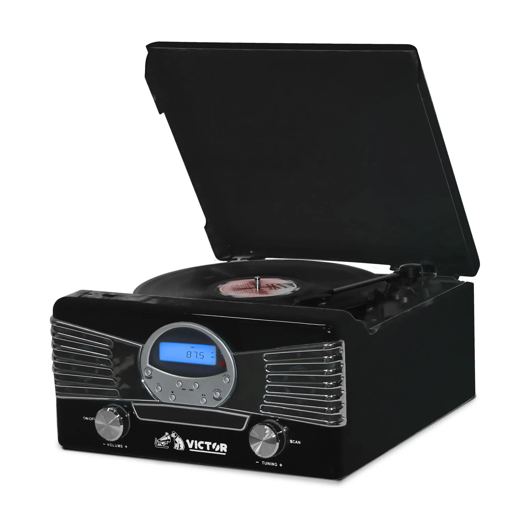 Victor Diner 7-In-1 Turntable Music Center Victor Diner 7-In-1 Turntable Music Center