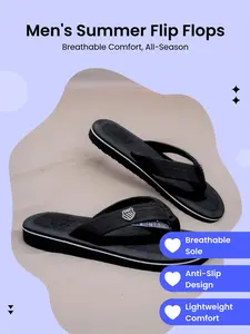 Men's Casual Flip-Flops, Breathable Soft Sole, Anti-Slip Lightweight Summer Sandals, Suitable for Indoor and Outdoor Daily Wear