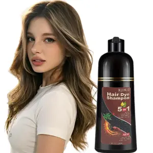 Light Brown Hair Dye Shampoo 5-in-1, Instant Natural Brown Coloring Shampoo for Men & Women, Fast-Acting Formula That Colors Hair in Minutes, Easy-to-Use Color Shampoo Tinte para el Cabello, 500ml
