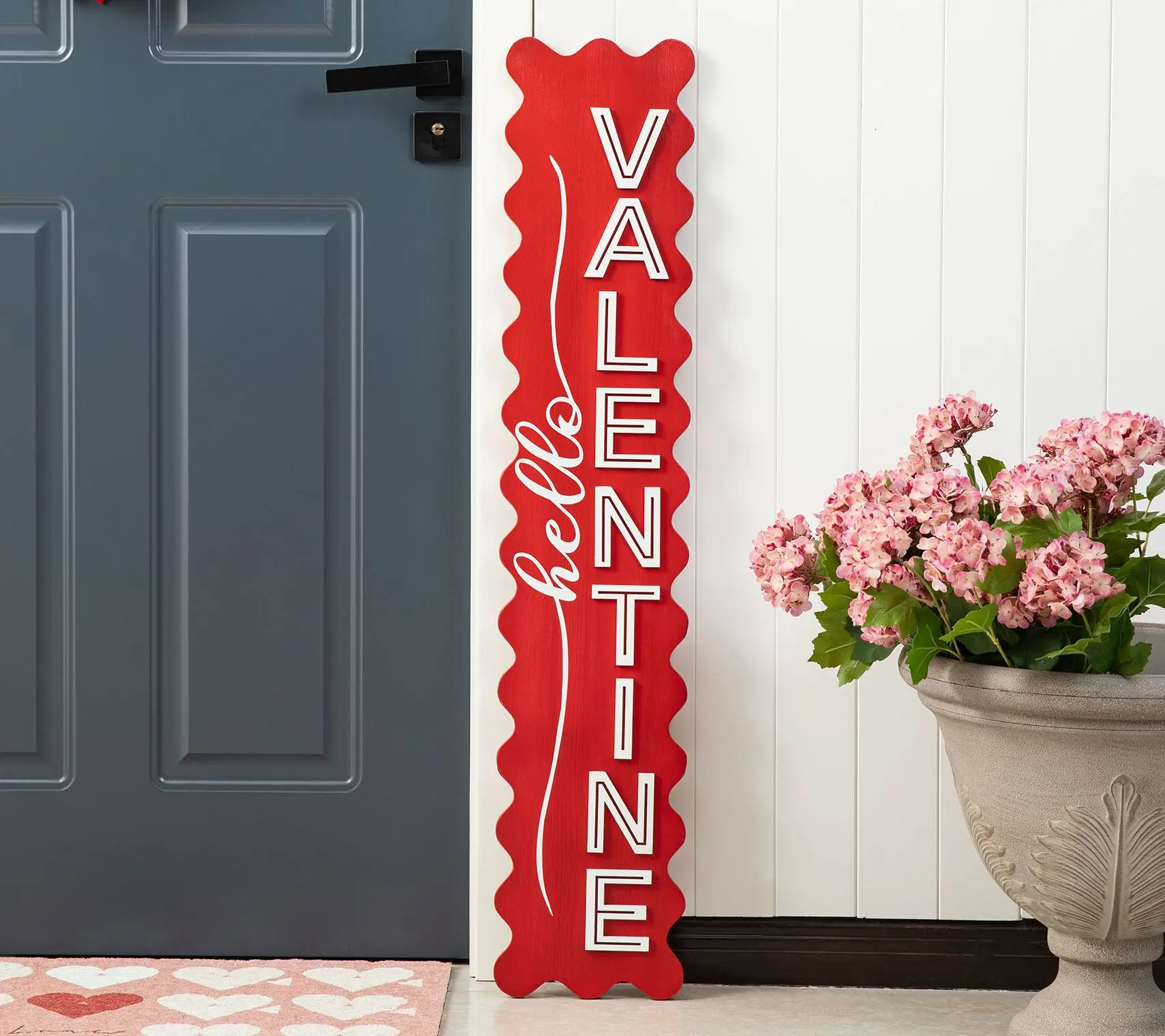 Glitzhome 39.25"H Valentine's Wood HELLO VALENTINE Porch Decor Glitzhome 39.25"H Valentine's Wood HELLO VALENTINE Porch Decor
