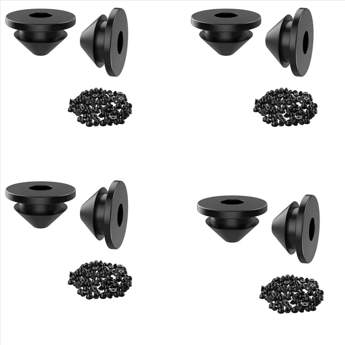 400PCS Cable Railing Rubber Grommets for 1/8Inch 5/32Inch 3/16Inch Cable for Metal Cable Railing Posts,Cable Railing Kit