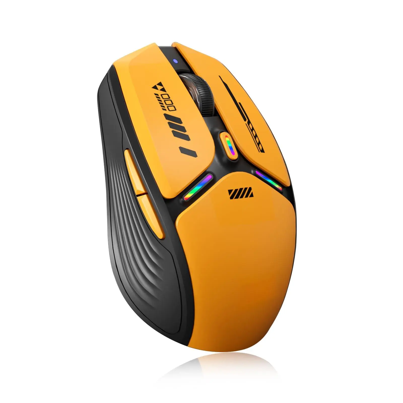 V19 Wireless Mouse  2.4ghz Rechargeable Led With Magnetic Computer Mice Usb Receiver & Type-c Adapter For Laptop/pc/mac/chromebook-orange