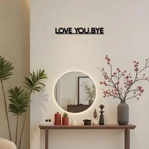 CIFbuy™ 1PC Classic Metal "LOVE YOU BYE" Sign, Vintage Metal Sign - Geometric Wall Art For Living Room - Home Accent - Valentine's/Thanksgiving Gift - Hanging Ornaments Decorative Signs & Plaques Wall Sculptures Home Decor Products