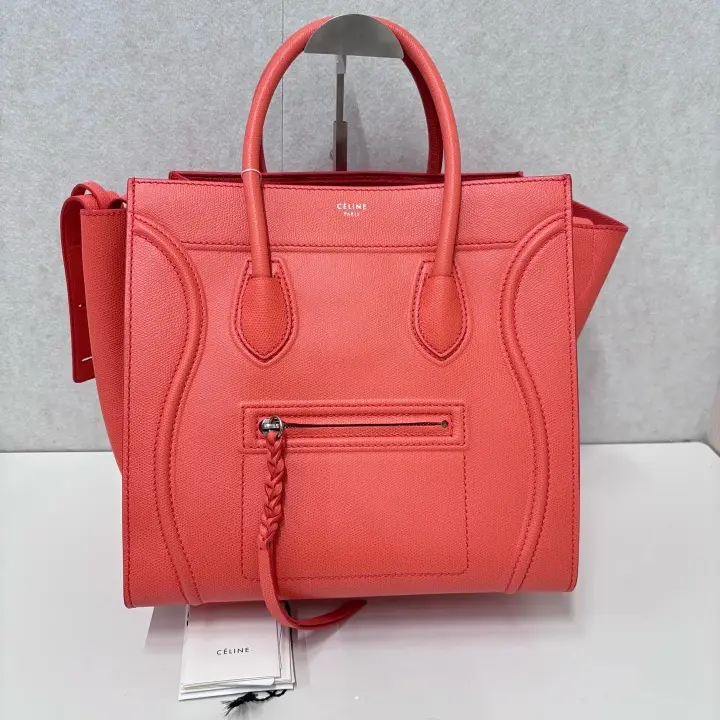 Pre-owned Celine leather Tote Bags Orange Phantom Bag w/ Manual | 23309689
