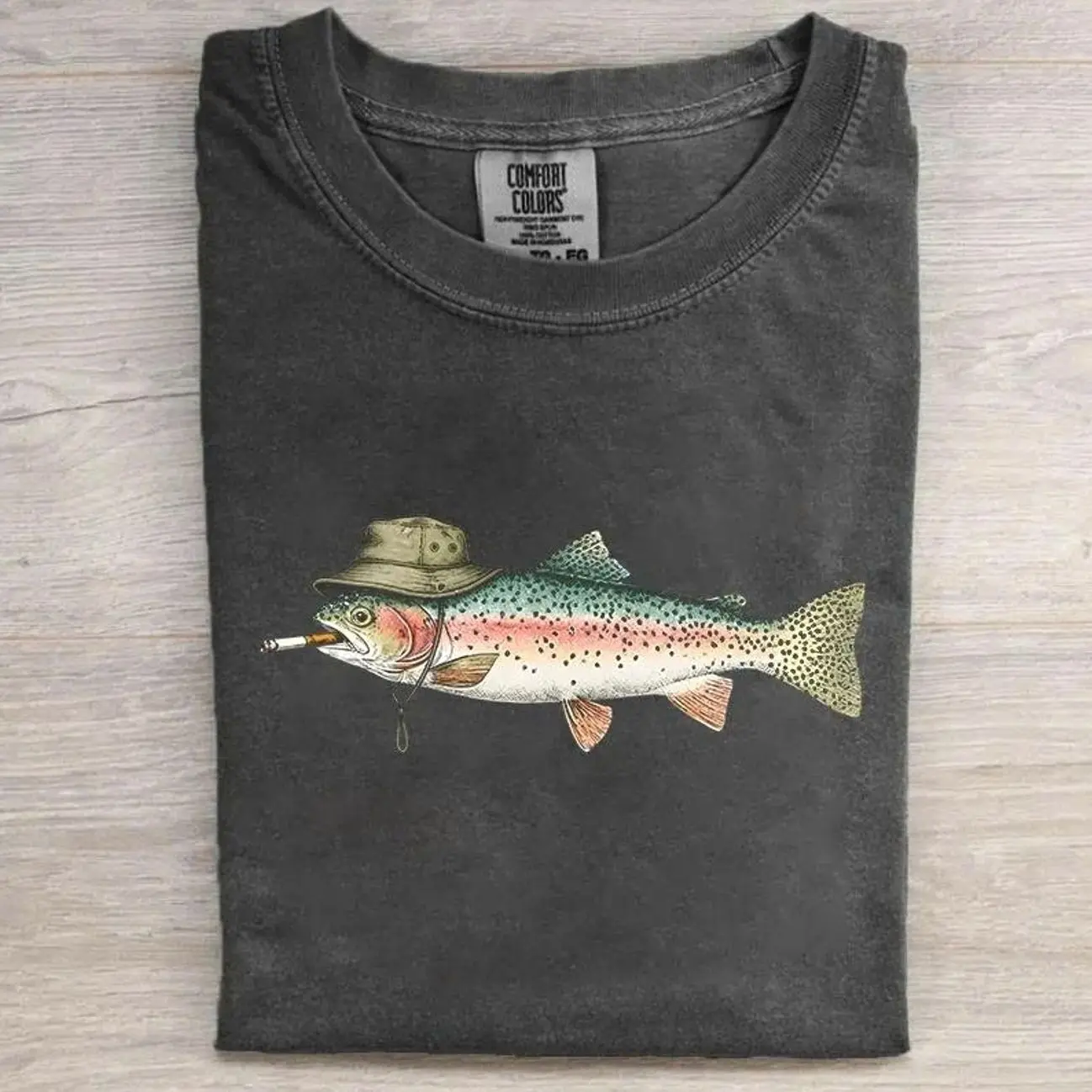 Comfort Colors Funny Tr@ut Sm@king T-shirt HU3