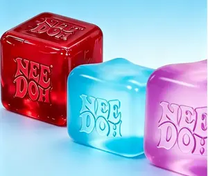 NeeDoh Nice Cube by Schylling - Super Solid Squishy Fidget Toy, Viral Sensory Squish Ball, Non-Toxic Soft Texture, Ideal Stress Reliever for Kids & Adults, Great Gift for Birthdays, Holidays, ADHD & Autism Support