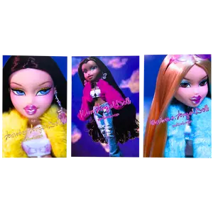 Bratz Doll Girly Y2K Art Physical Print Photo Cards by malinahDoll
