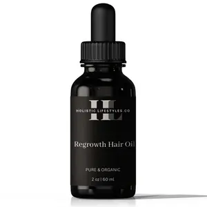 Organic Regrowth Hair Oil- Holistic Lifestyles.co with Pumpkin Seed Oil, Black Jamaican Castor Oil and more Haircare Unisex Haircare Unisex