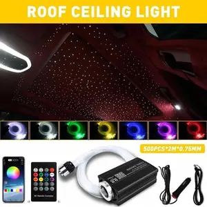 500/1000 Fiber Optic Star Ceiling Lights Kit Adjustable Brightness Car Home Headliner Twinkle Night Sky Effect DIY Project