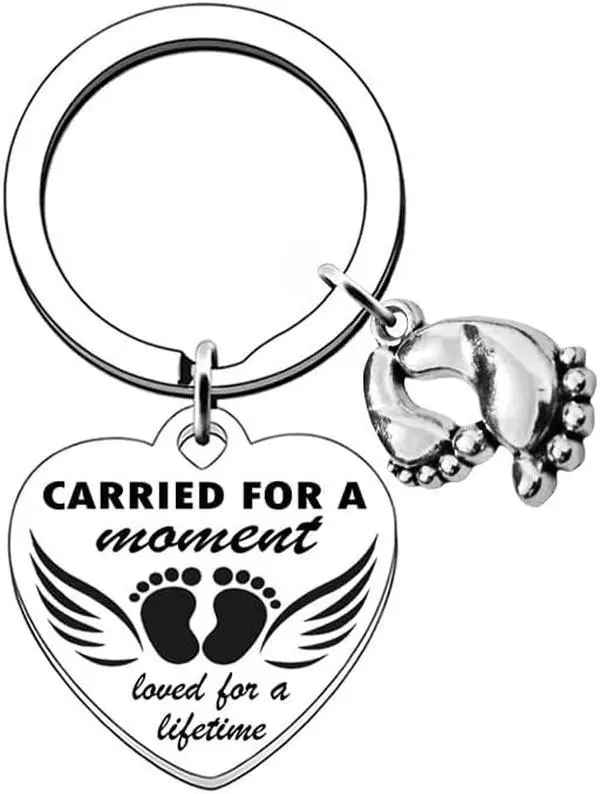 Miscarriage Memorial Keychains gift for Women Carried for Moment, Loved for Lifetime Miscarriage Gifts For Dad Mothers Infant Loss Keepsake, Baby Loss Keepsake Sympathy Gift