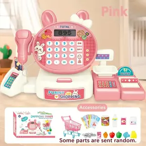 Best-Selling Cash Register Pretend Play Calculator with Scanner and Credit Card, Interactive Toy Set for Christmas New Year Gifts