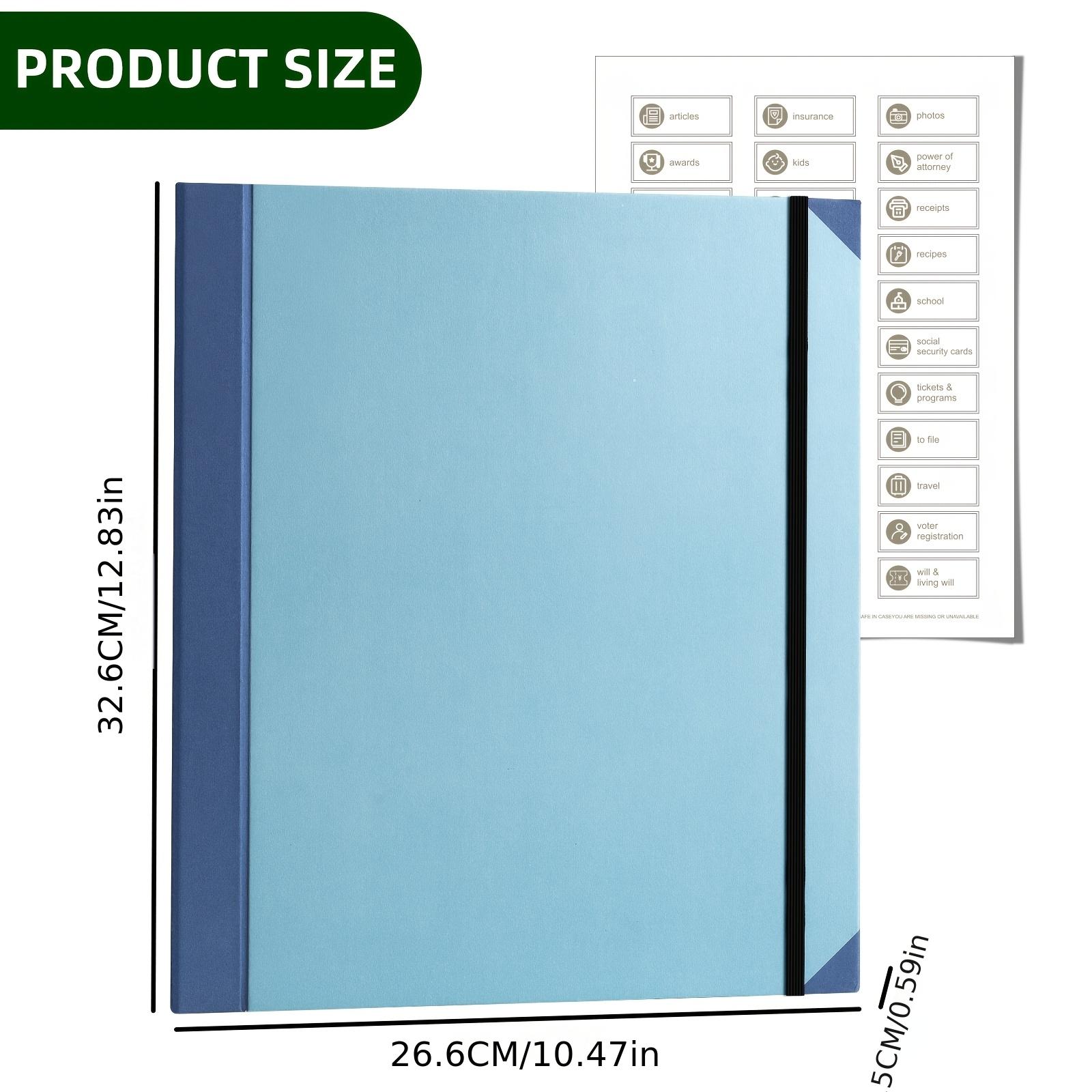 Multifunctional Document Organizer Binder - Expandable & Foldable File Folder with Label Tabs, Durable Paper Material, 12.99x10.71 Inches for Office, School, Home Organization - Bills, Receipts, Passport Storage