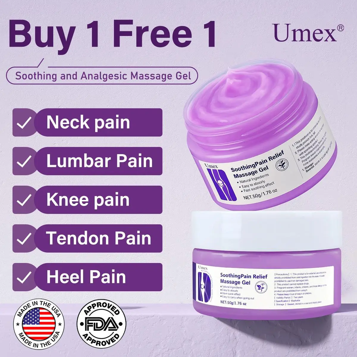 【Buy 1 Get 1 Free】 High-Performance Joint & Bone Gel | Supports Back, Neck, Feet, and Hands | Relieves Pain & Offers Moisturizing, Hydrating, and Rest