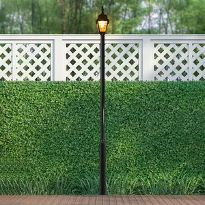 Black Iron Street Light Pole 3m 9 84ft Height Outdoor Floor Mount Lamp Post with Foundation Frame for Parking Lots Yards Roads 100kg Load Capacity